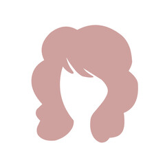 Woman hairstyle wigs vector