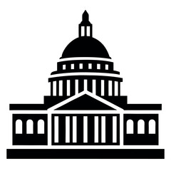 capitol icon vector art illustration