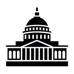 capitol icon vector art illustration