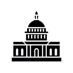 capitol icon vector art illustration