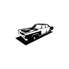 The Bluesmobile car appears from the front in style. best for logo, badge, emblem, icon, sticker design. for the antique car industry