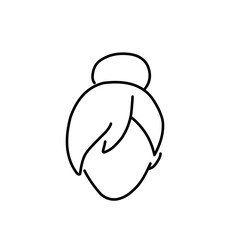 Woman wig line outline icon