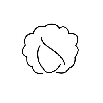 recommend clip art: Woman wig line outline icon