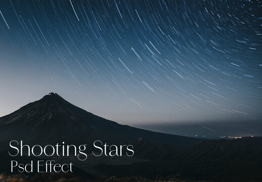 Shooting Stars PSD Photo Effect