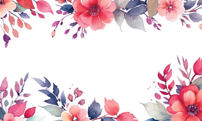 A frame of flowers with a white background that says spring