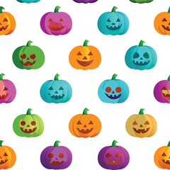 Halloween seamless pattern with pimpkeen. Vector illustration. stock illustration.