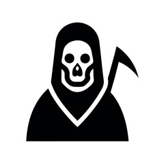 Death icon vector art illustration