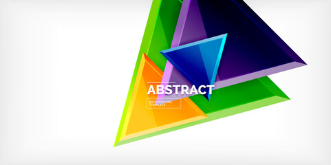 Abstract background - glossy triangles. Vector Illustration For Wallpaper, Banner, Background, Card, Book Illustration, landing page