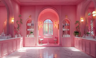 Pink Bathroom Interior Design