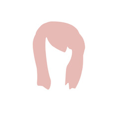 Wig icons set flat vector