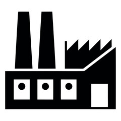 Factory icon vector art illlustraton