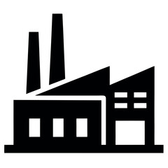 Factory icon vector art illlustraton