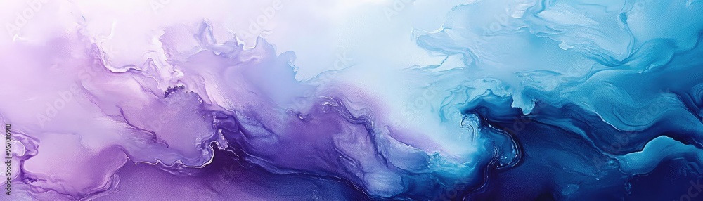 Aufkleber an abstract blend of soft purple and blue hues, creating a serene and calming atmosphere. perfect fo