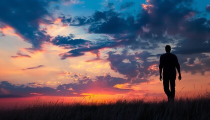 Fototapeta premium Chasing the Sunset: Embracing Your Dreams