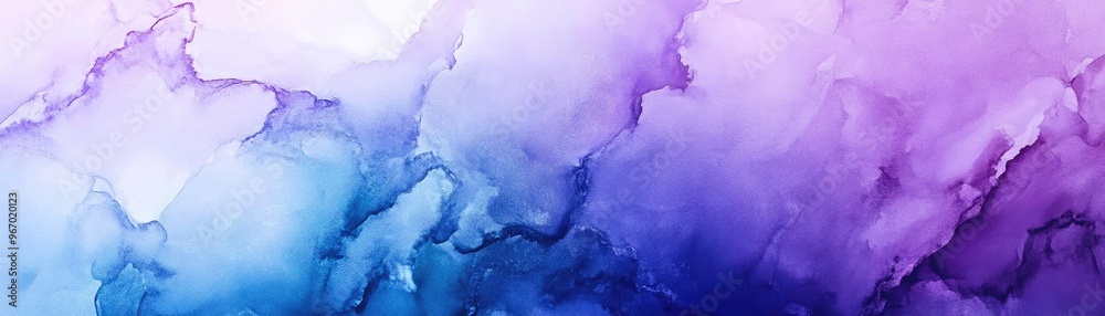 Aufkleber a stunning blend of purple and blue watercolor textures, creating a soft and calming abstract design