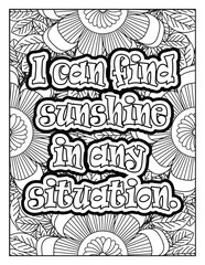 Positive quote coloring page for kids. Motivational Swear word. Inspirational quote coloring page for adults. Motivational quote coloring page. Affirmative quote coloring page. Motivational typography