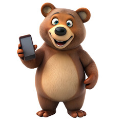 Naklejka premium 3d teddy bear PNG on a white Transparent Background 
