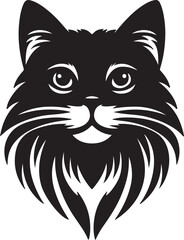 cat head silhouette vector art