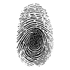 Fingerprint isolated on a transparent background