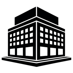 Office Block icon vector art illustration