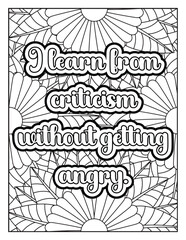 Positive quote coloring page for kids. Motivational Swear word. Inspirational quote coloring page for adults. Motivational quote coloring page. Affirmative quote coloring page. Motivational typography