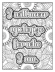 Positive quote coloring page for kids. Motivational Swear word. Inspirational quote coloring page for adults. Motivational quote coloring page. Affirmative quote coloring page. Motivational typography