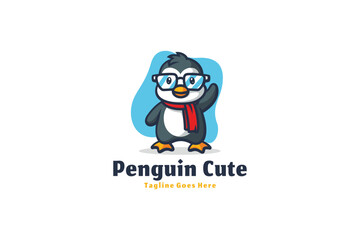 Penguin  logo illustration vector Design template