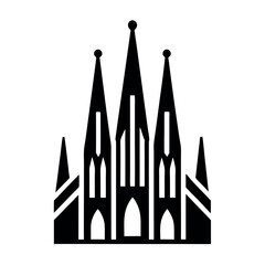 Sagrada Family icon vector art illustration