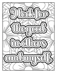 Positive quote coloring page for kids. Motivational Swear word. Inspirational quote coloring page for adults. Motivational quote coloring page. Affirmative quote coloring page. Motivational typography