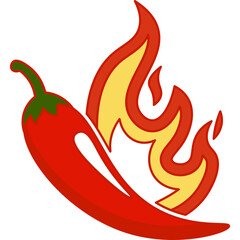 Spicy Chili with Flame