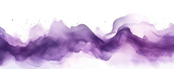 Obraz premium Elegant abstract ink wave in purple shades, perfect for backgrounds, design projects, and artistic expressions.