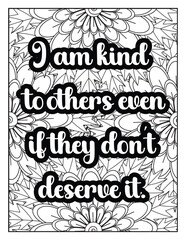 Positive quote coloring page for kids. Motivational Swear word. Inspirational quote coloring page for adults. Motivational quote coloring page. Affirmative quote coloring page. Motivational typography