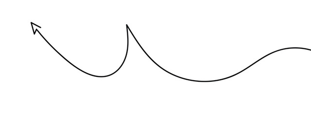 cursor line art style, arrow, vector with transparent background.