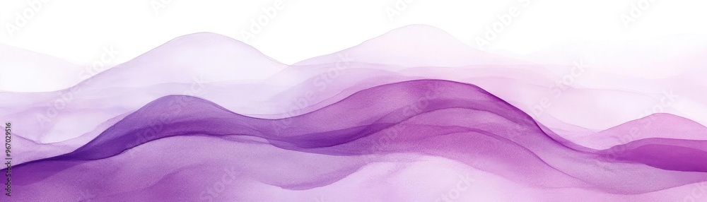 Aufkleber An abstract composition of soft, flowing purple waves creating a serene and calming atmosphere suitable for various designs.