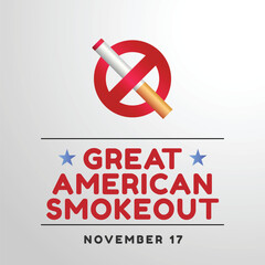 vector graphic of Great American Smokeout ideal for Great American Smokeout celebration.