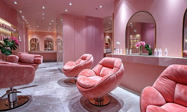 Pink Salon Interior Design