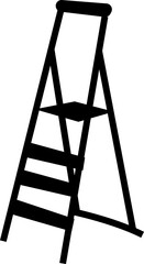 Ladder Icon silhouette Flat Graphic Design Stairs icons, Premium Quality vector template Design Element , isolated on transparent background, used for home construction, mobile app, web site or ui.