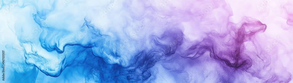 Poster a vibrant swirl of blue and purple smoke blends seamlessly, creating an abstract and dreamy visual e