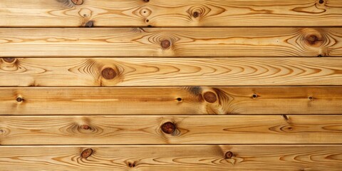 Naklejka premium Natural wood planks adorned with intriguing knots and subtle grain patterns create a visually appealing horizontal