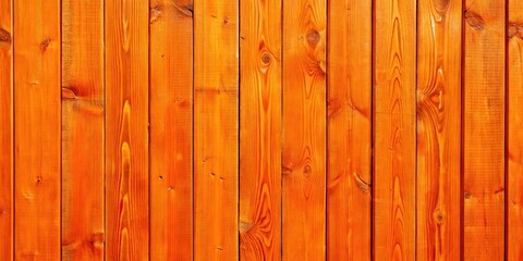 Naklejka premium Vertical orange wooden planks background with a texture resembling a wood wall, suitable as wallpaper