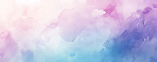 A beautiful abstract watercolor background featuring soft pastel hues of pink, purple, and blue, perfect for creative projects.