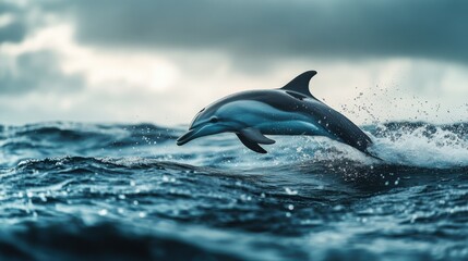 Fototapeta premium dolphin jumping out of water