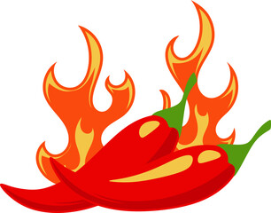 Spicy Chili with Flame