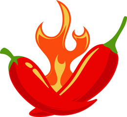 Spicy Chili with Flame