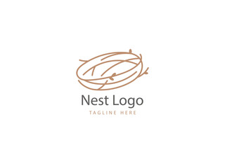 Hand drawn Nest Vector icon, Nest logo