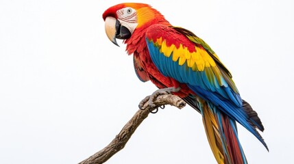 Obraz premium macaw parrot on a white background