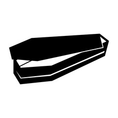 Coffin silhouette vector