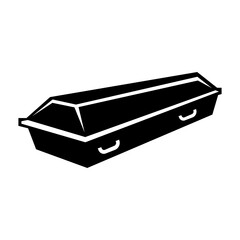 Coffin silhouette vector