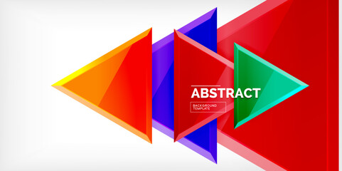 Triangle glass shapes geometric abstract background. Vector Illustration For Wallpaper, Banner, Background, Card, Book Illustration, landing page