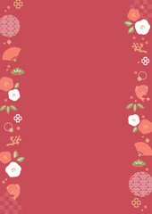 お正月・和風な背景のイラスト素材